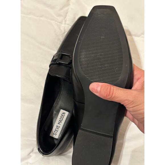 Steve Madden Women's Black Leather Ryan Bit Loafer Size 11M - Picture 2 of 7